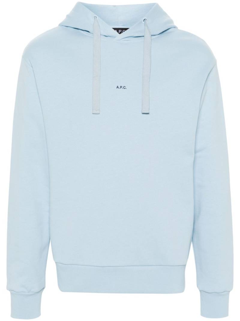 A.P.C. Larry cotton hoodie - Blue von A.P.C.