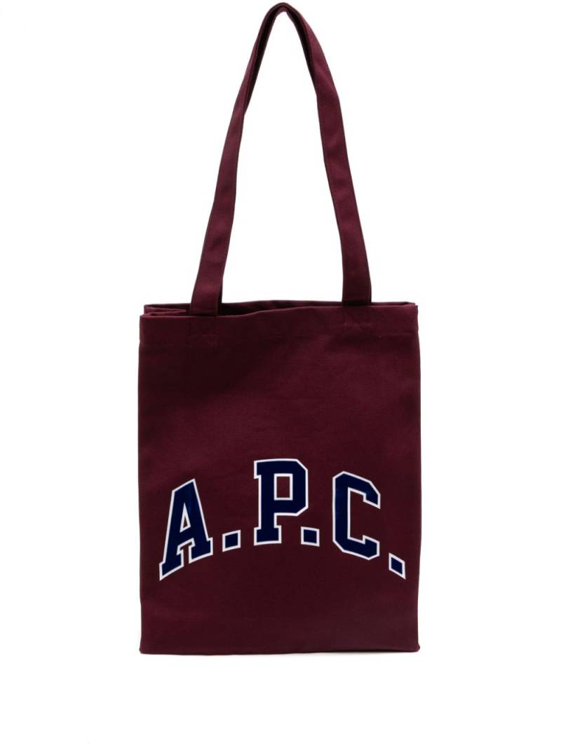 A.P.C. Lou University tote bag - Purple von A.P.C.