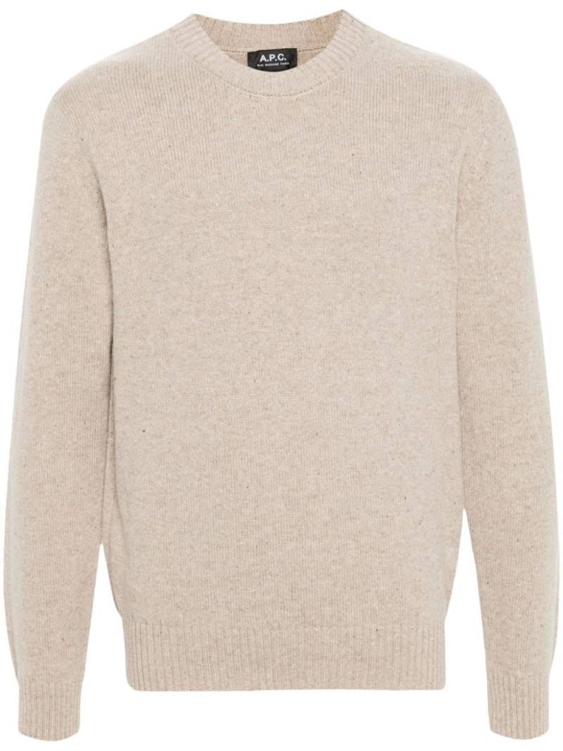 A.P.C. Lucien knitted jumper - Neutrals von A.P.C.