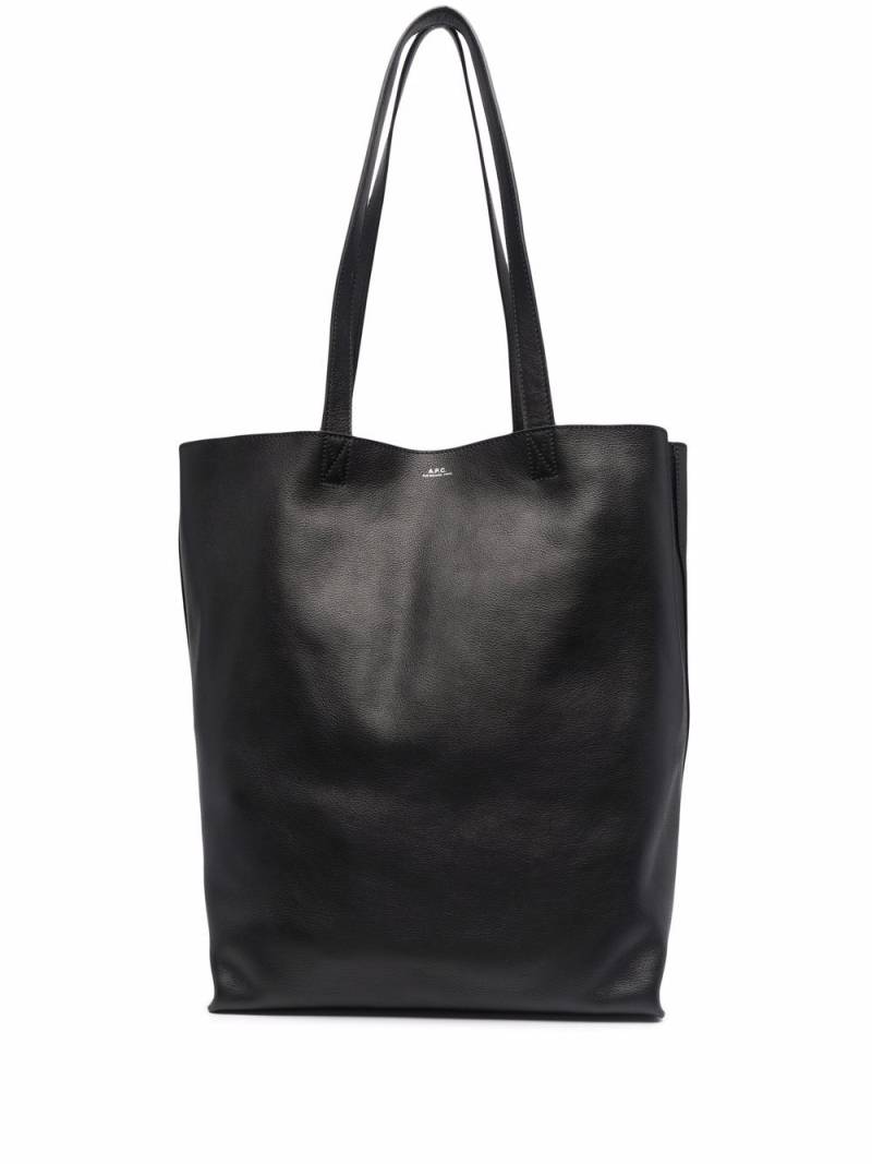 A.P.C. Maiko leather tote bag - Black von A.P.C.