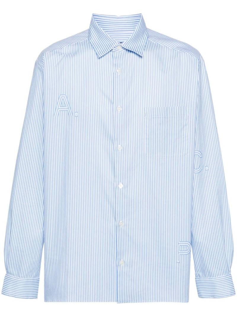 A.P.C. Malo striped shirt - Blue von A.P.C.