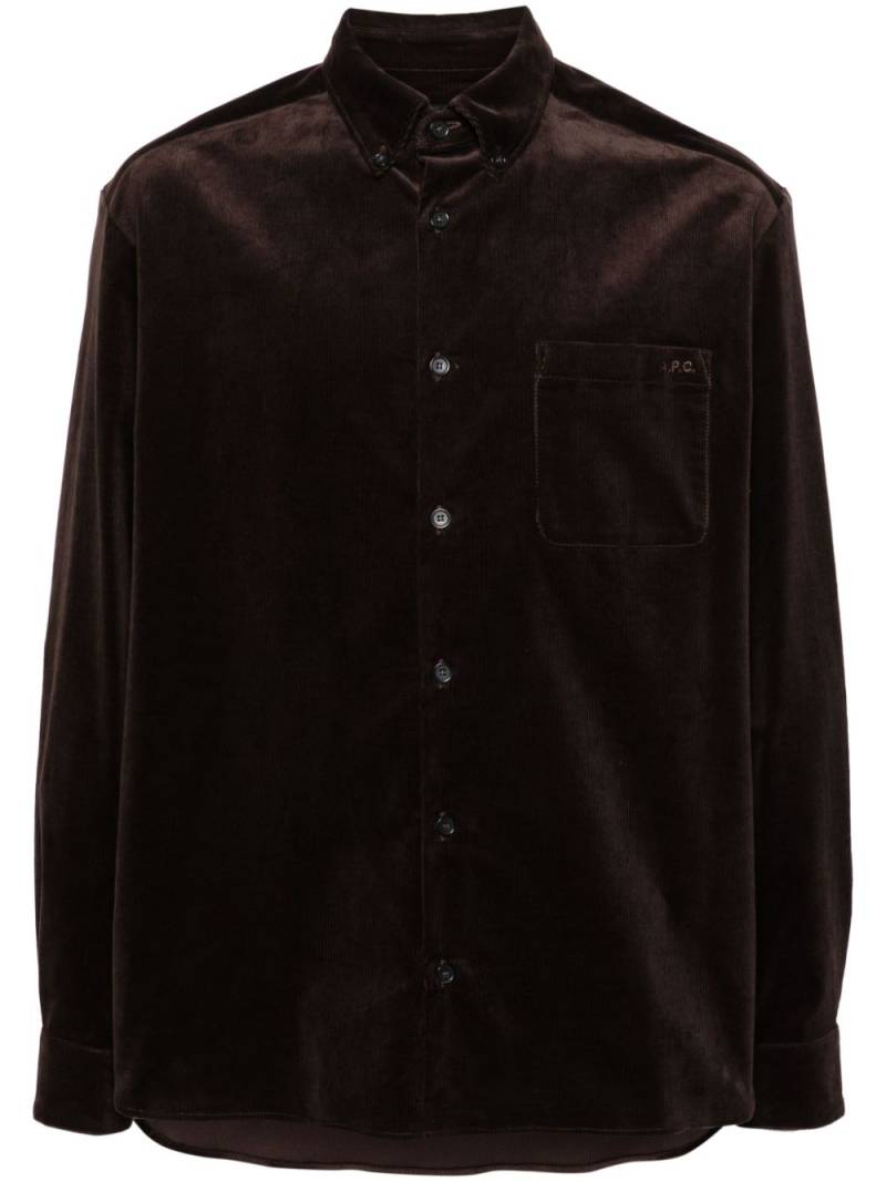 A.P.C. Mateo shirt - Brown von A.P.C.