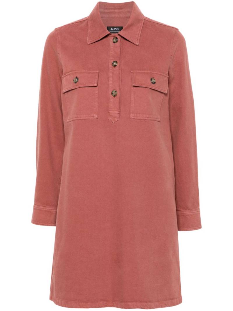 A.P.C. Mia denim mini dress - Pink von A.P.C.