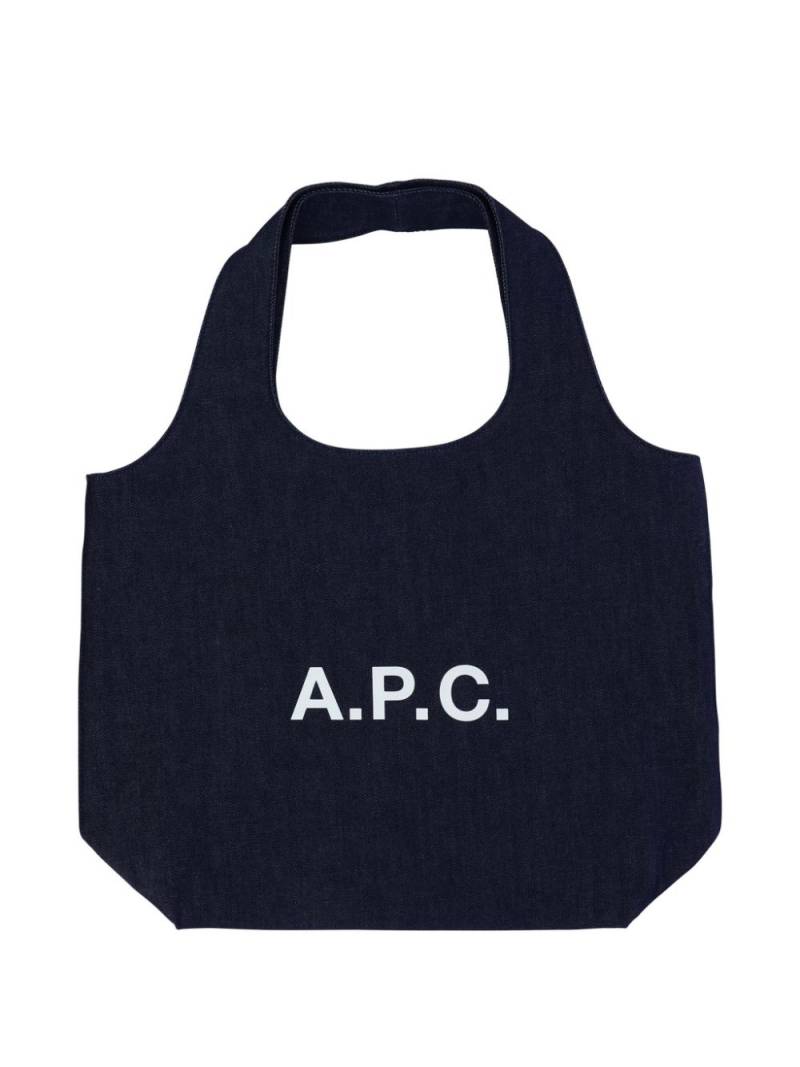A.P.C. Ninon denim tote bag - Blue von A.P.C.