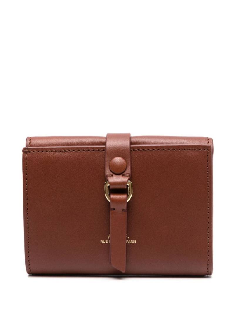 A.P.C. Noa tri-fold leather wallet - Brown von A.P.C.