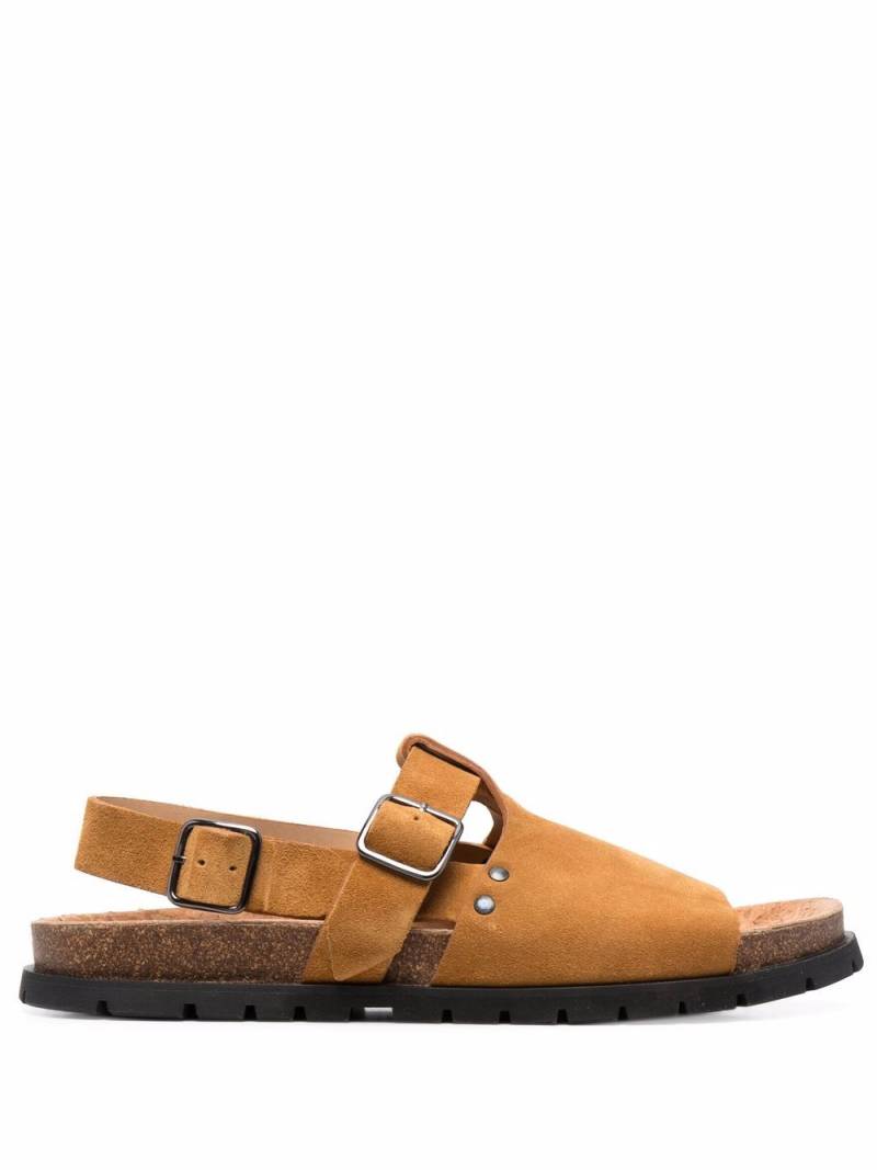 A.P.C. Noe suede slingback sandals - Brown von A.P.C.