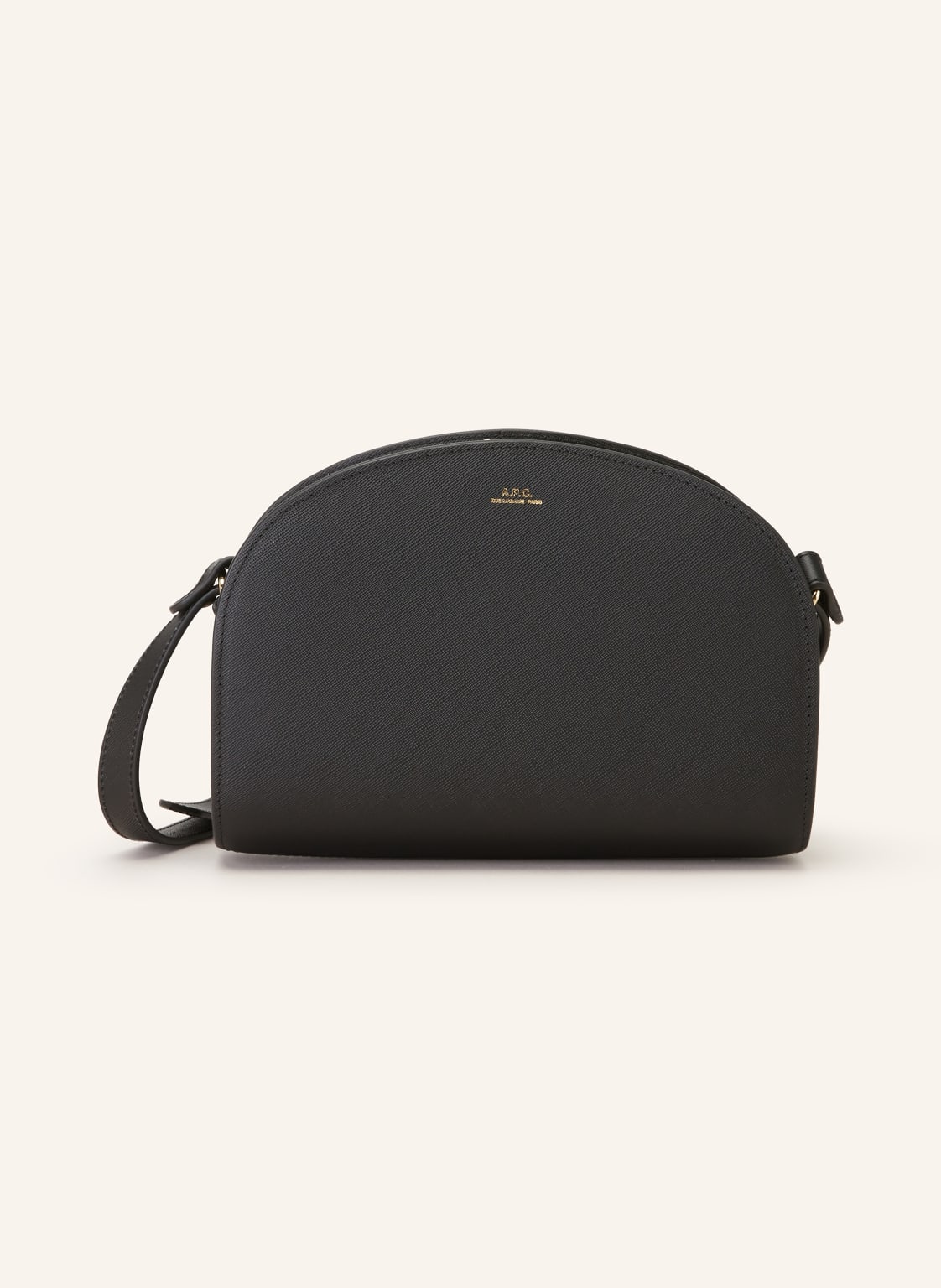 A.P.C. Saffiano-Umhängetasche Demi-Lune schwarz A.P.C. Saffiano-Umhängetasche Demi-Lune schwarz von A.P.C.