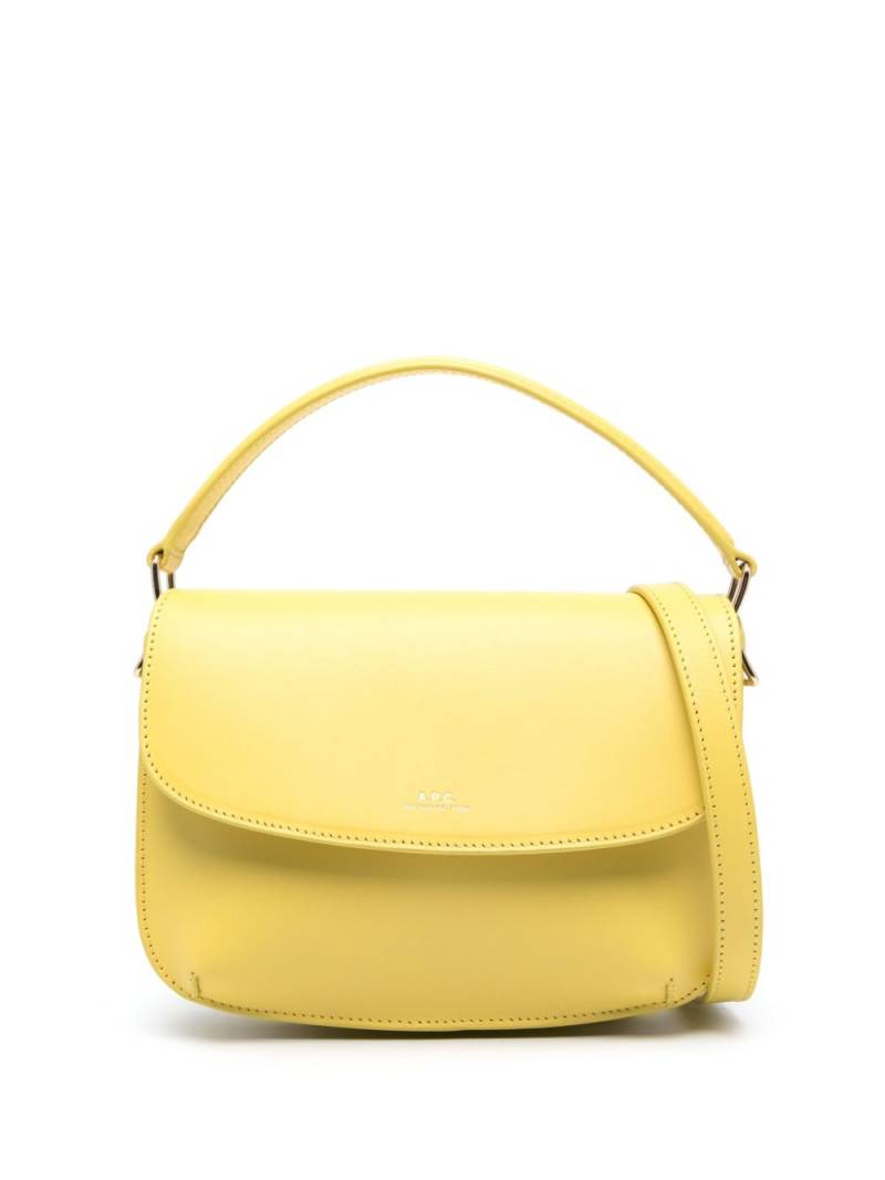 A.P.C. Sarah leather shoulder bag - Yellow von A.P.C.