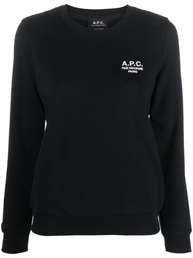 A.P.C. Skye logo-embroidered sweatshirt - Black von A.P.C.