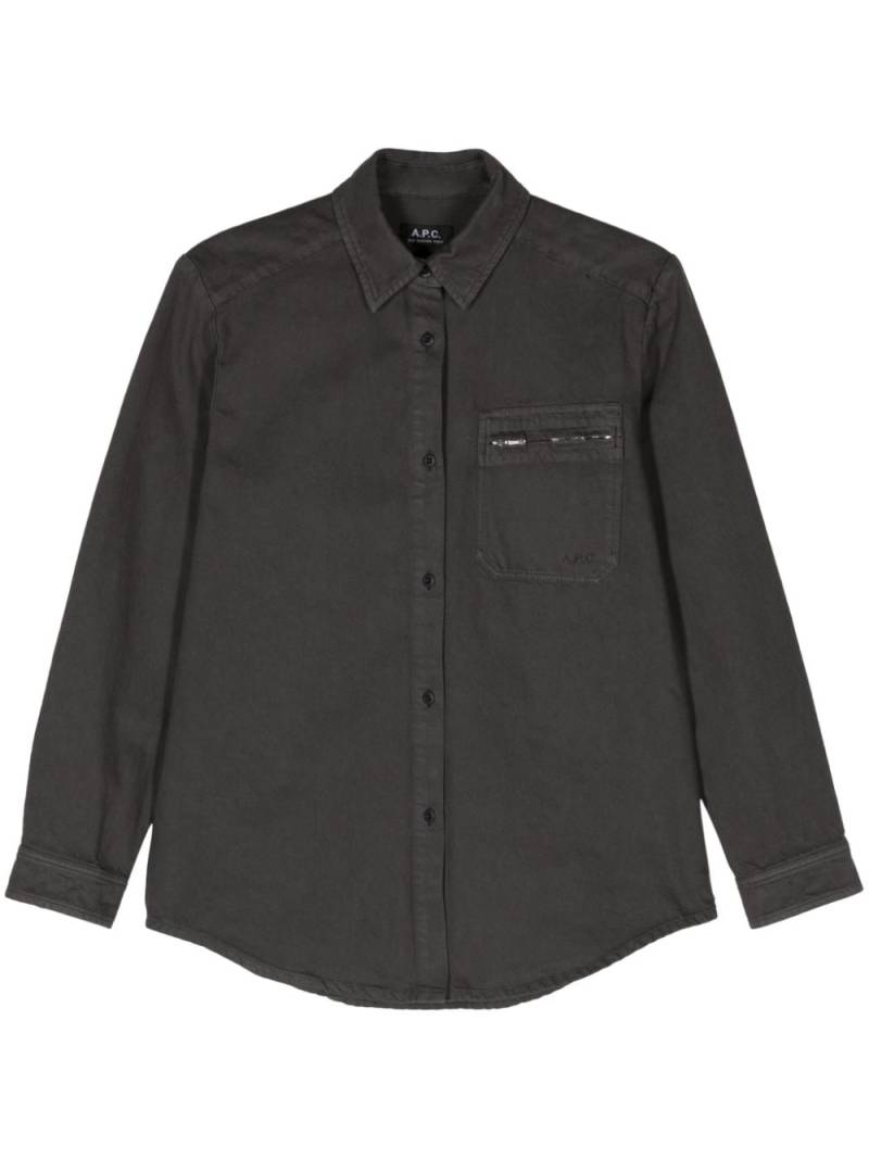 A.P.C. Tina cotton shirt - Grey von A.P.C.