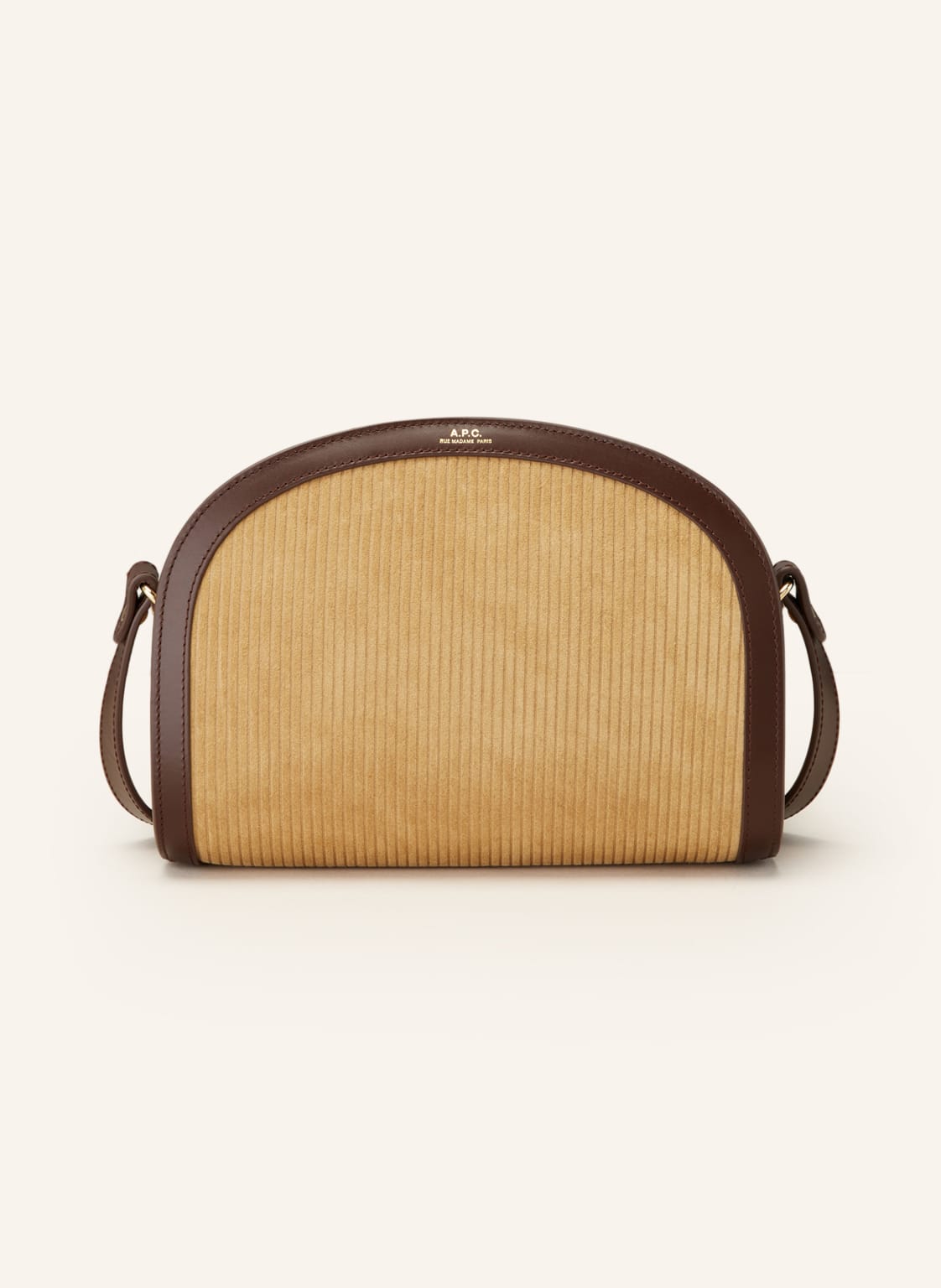 A.P.C. Umhängetasche Demi-Lune Mini braun von A.P.C.