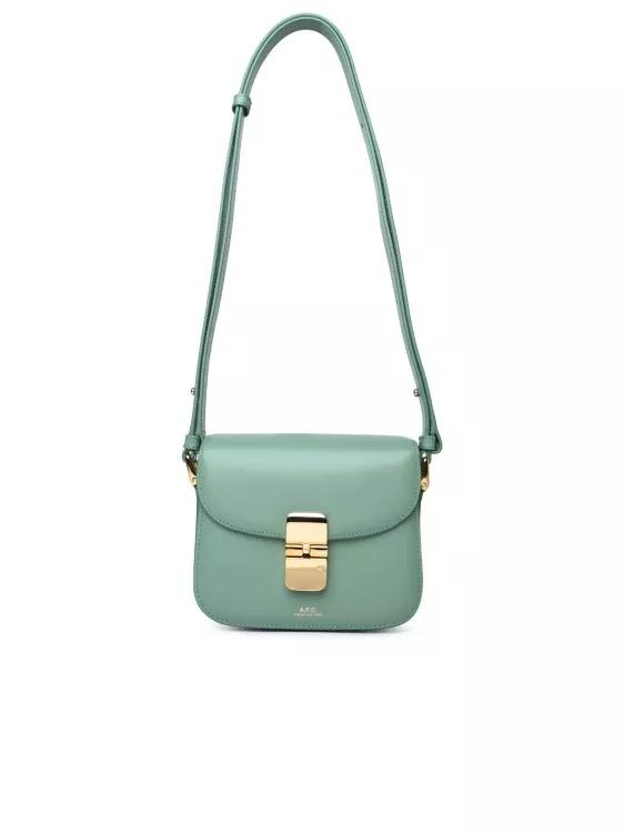 A.P.C. Umhängetasche - Grace' Mini Crossbody Bag In Green Leather - Gr. unisize - in Grün - für Damen von A.P.C.