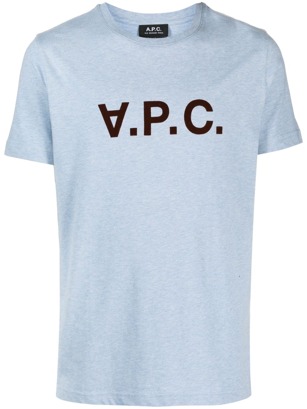 A.P.C. V.P.C. flocked-logo T-shirt - Blue von A.P.C.