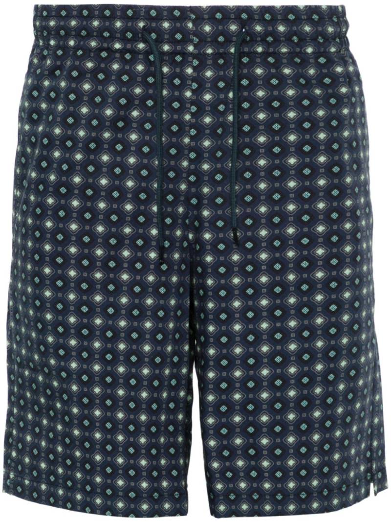 A.P.C. Vincento geometric-pattern shorts - Blue von A.P.C.