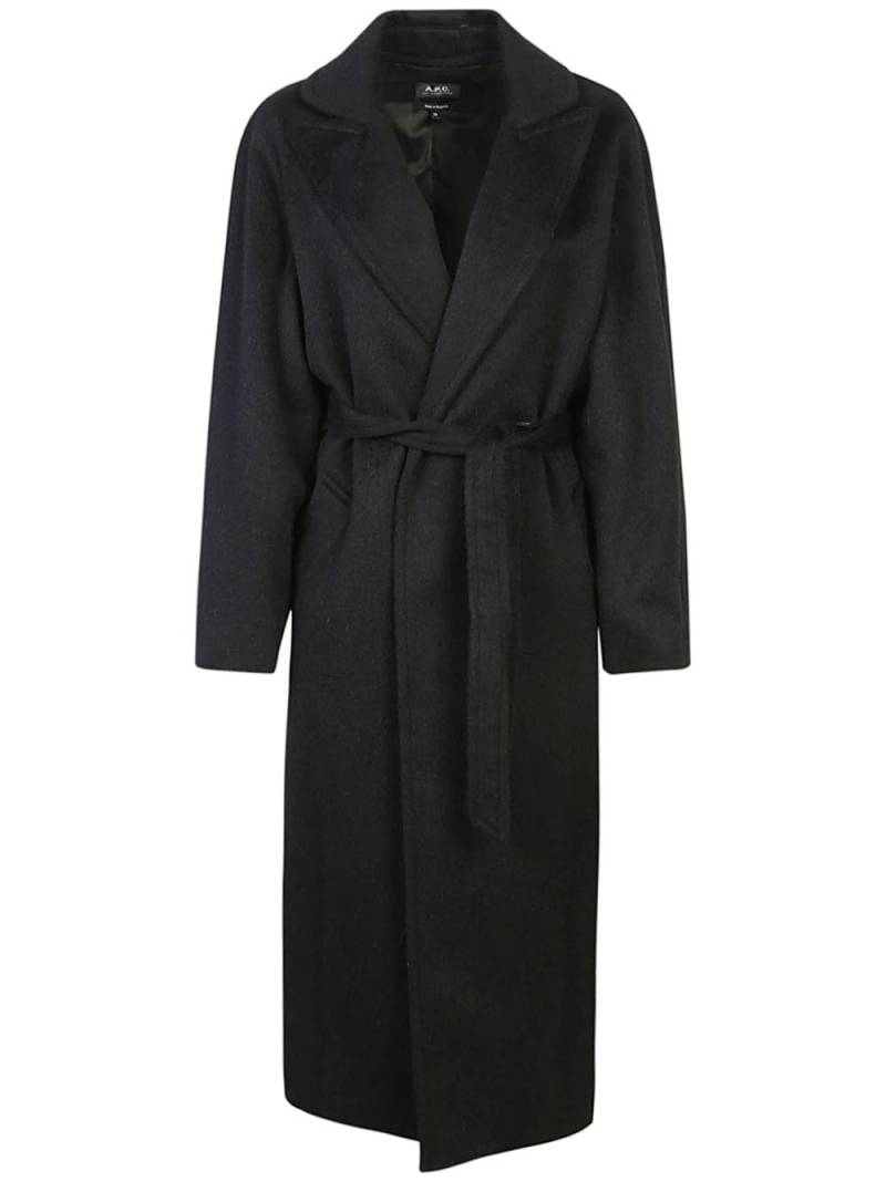 A.P.C. belted single-breasted coat - Black von A.P.C.