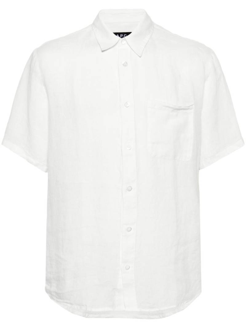 A.P.C. chest-pocket linen shirt - White von A.P.C.