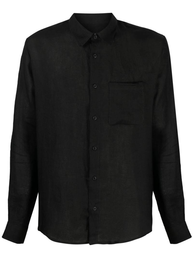 A.P.C. classic-shirt linen shirt - Black von A.P.C.