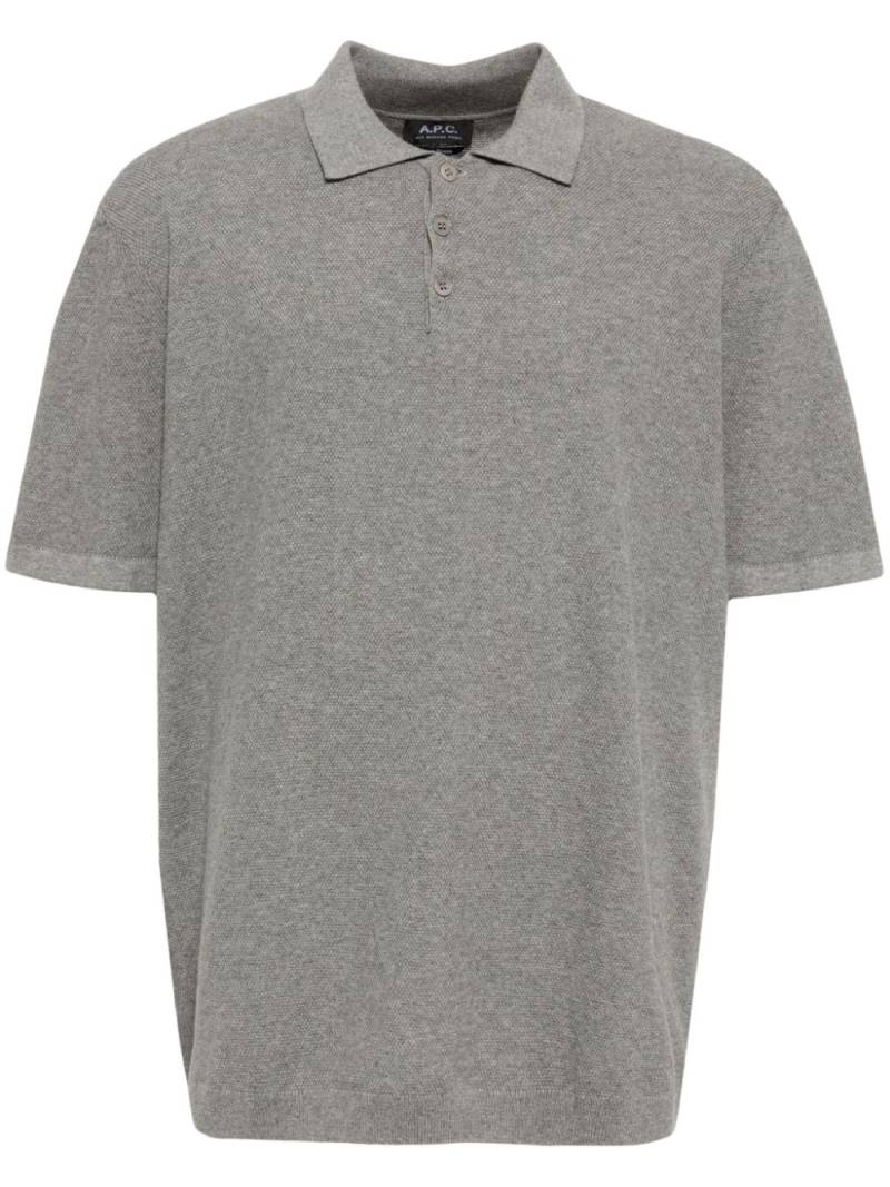 A.P.C. cotton polo shirt - Grey von A.P.C.