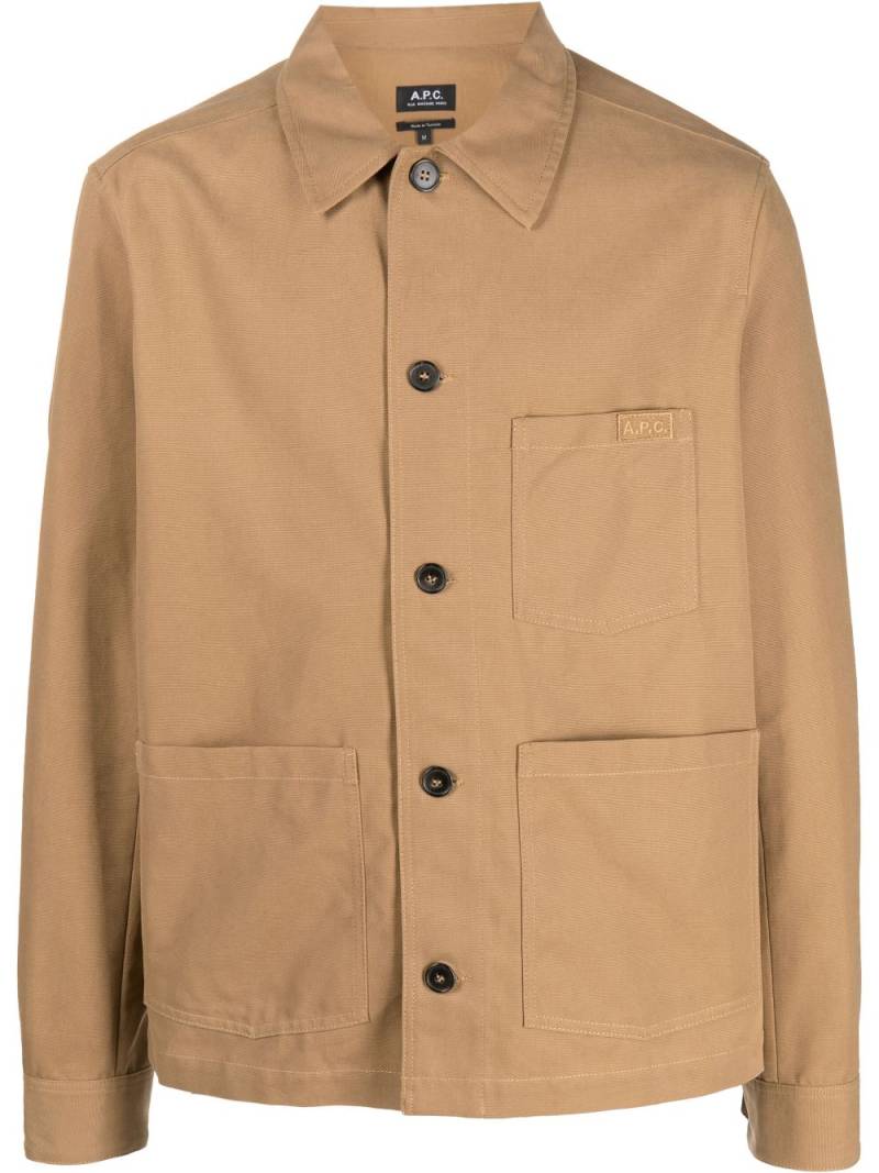 A.P.C. cotton shirt jacket - Brown von A.P.C.