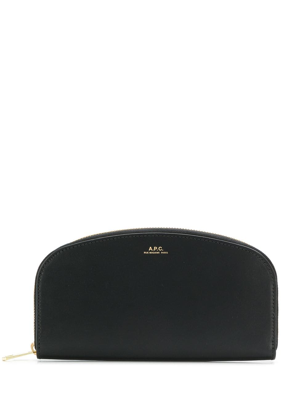 A.P.C. curved zip wallet - Black von A.P.C.