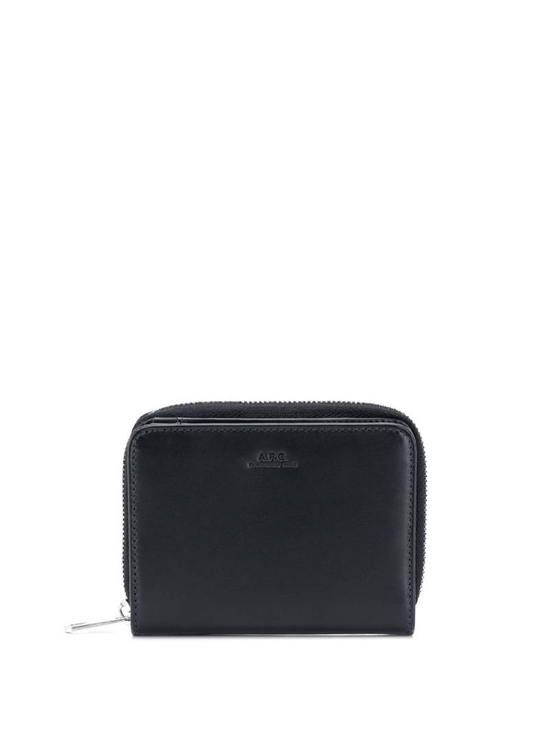 A.P.C. debossed logo compact wallet - Black von A.P.C.