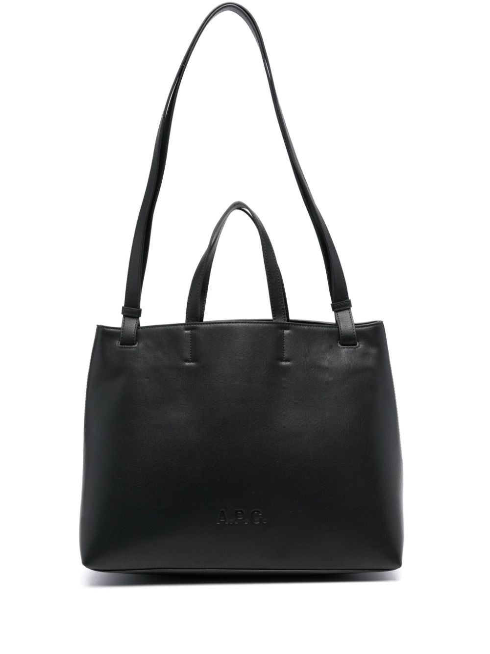 A.P.C. debossed-logo grained bag - Black von A.P.C.