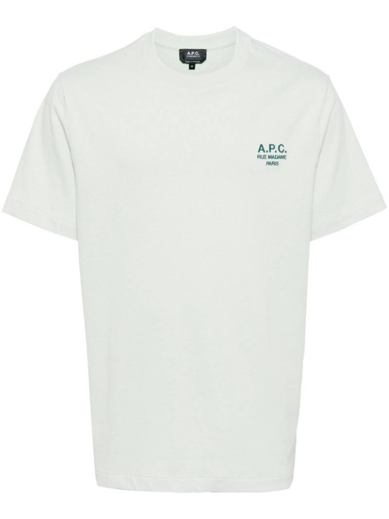 A.P.C. embroidered logo T-shirt - Green von A.P.C.