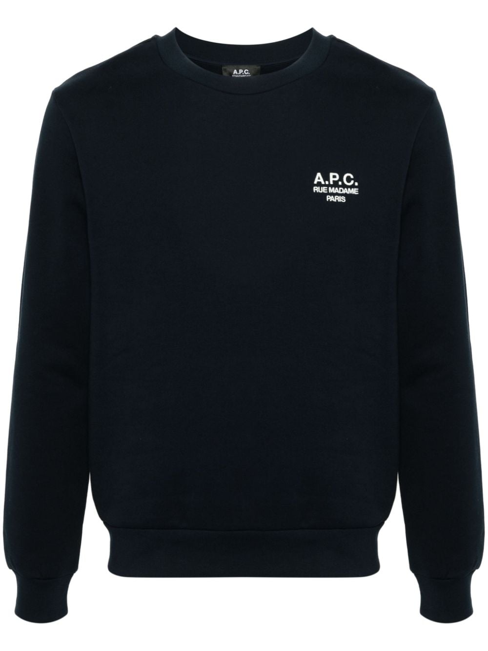A.P.C. embroidered-logo sweatshirt - Blue von A.P.C.