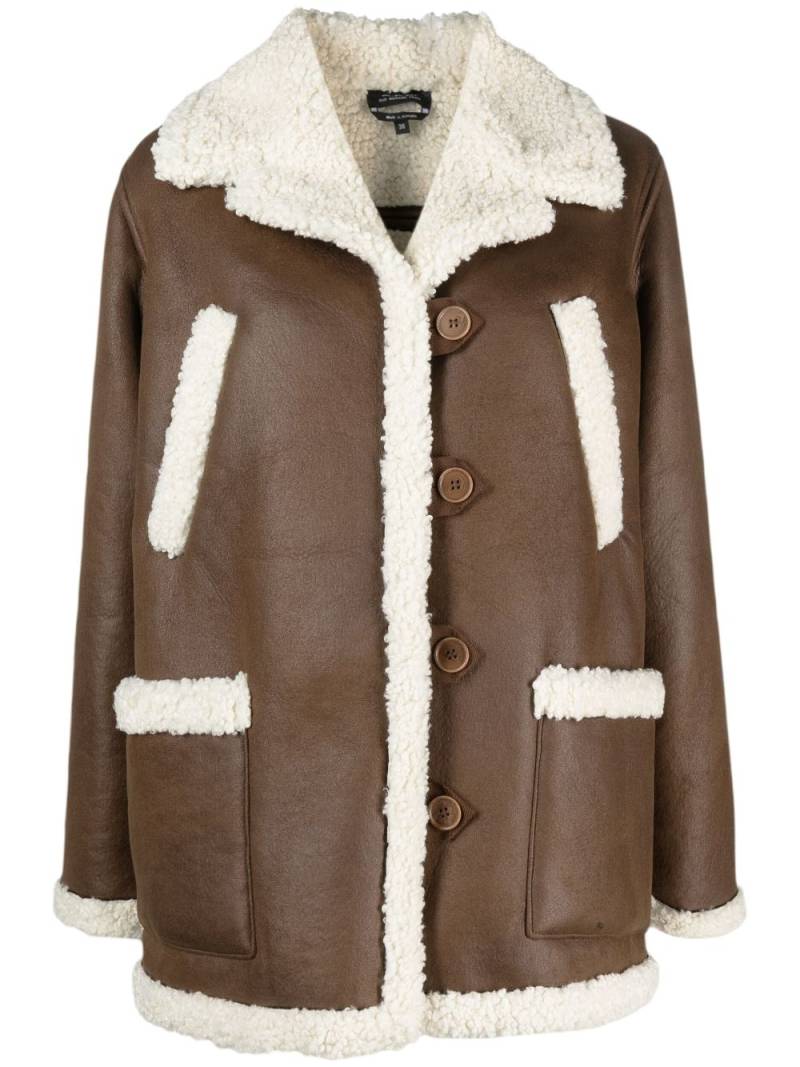 A.P.C. faux-leather shearling jacket - Brown von A.P.C.