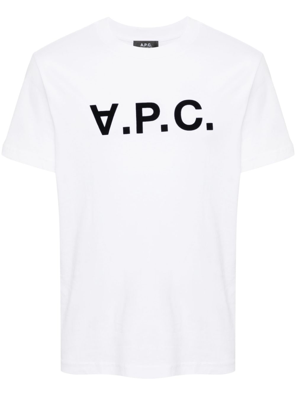 A.P.C. flocked-logo cotton T-shirt - White von A.P.C.
