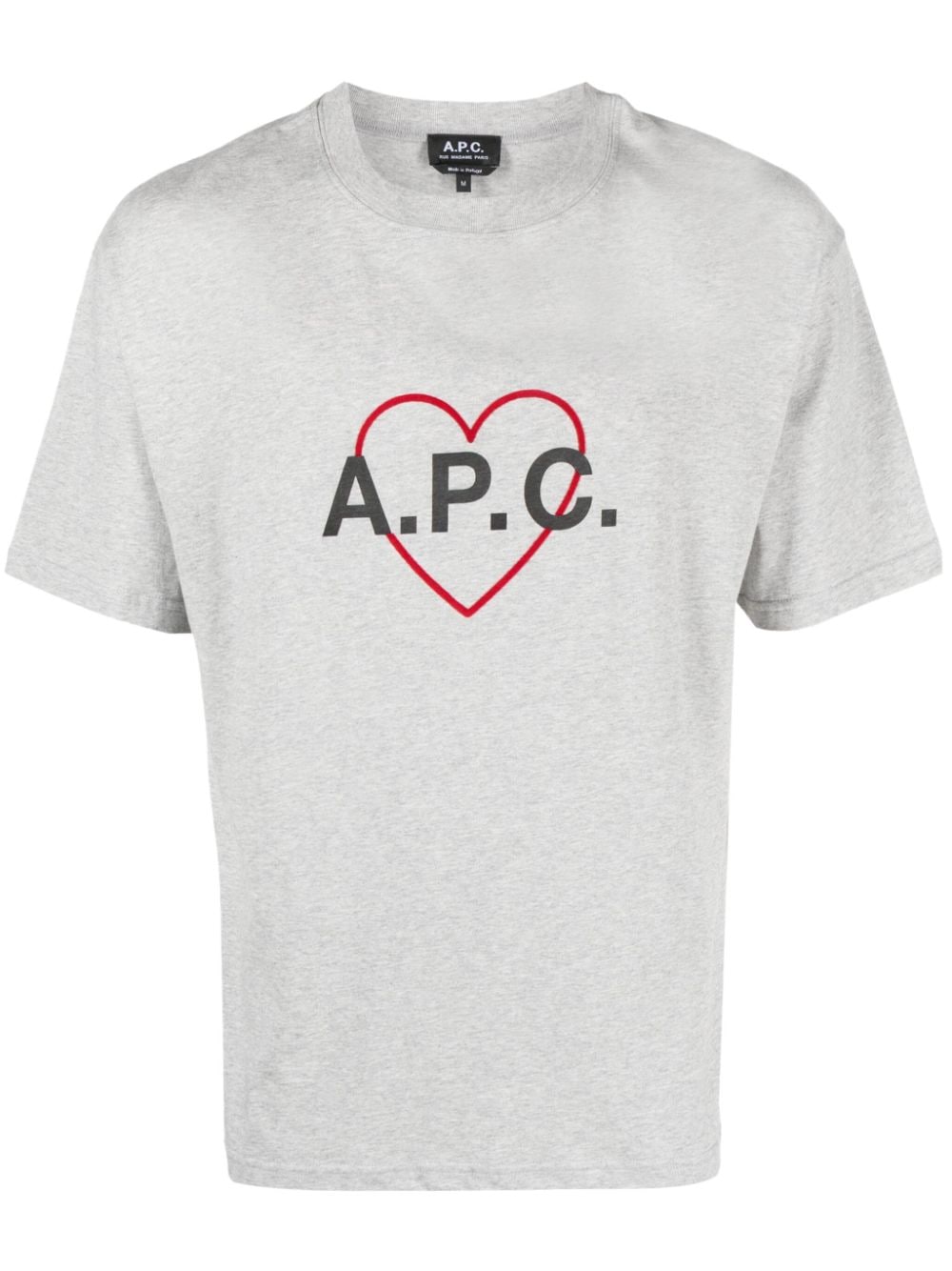 A.P.C. heart logo cotton T-shirt - Grey von A.P.C.