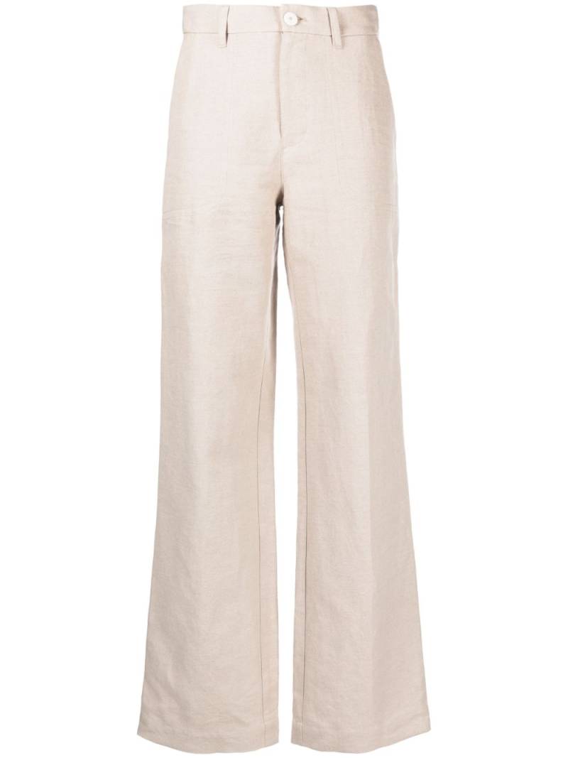 A.P.C. high-waist wide-leg trousers - Neutrals von A.P.C.