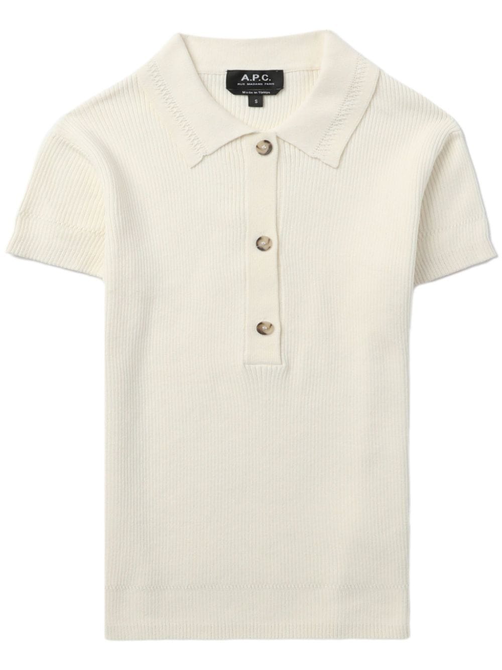 A.P.C. knitted polo top - Neutrals von A.P.C.