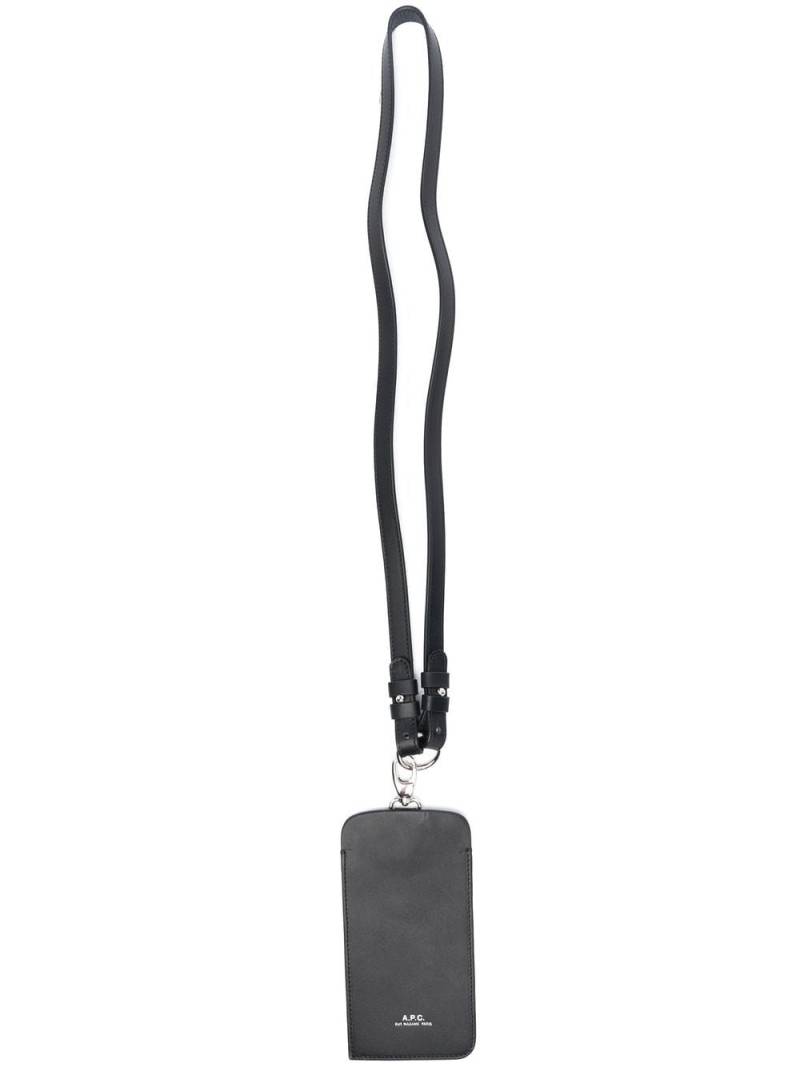 A.P.C. leather phone bag - Black von A.P.C.