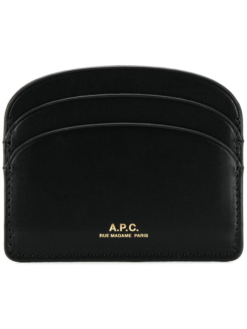 A.P.C. logo-stamp cardholder - Black von A.P.C.