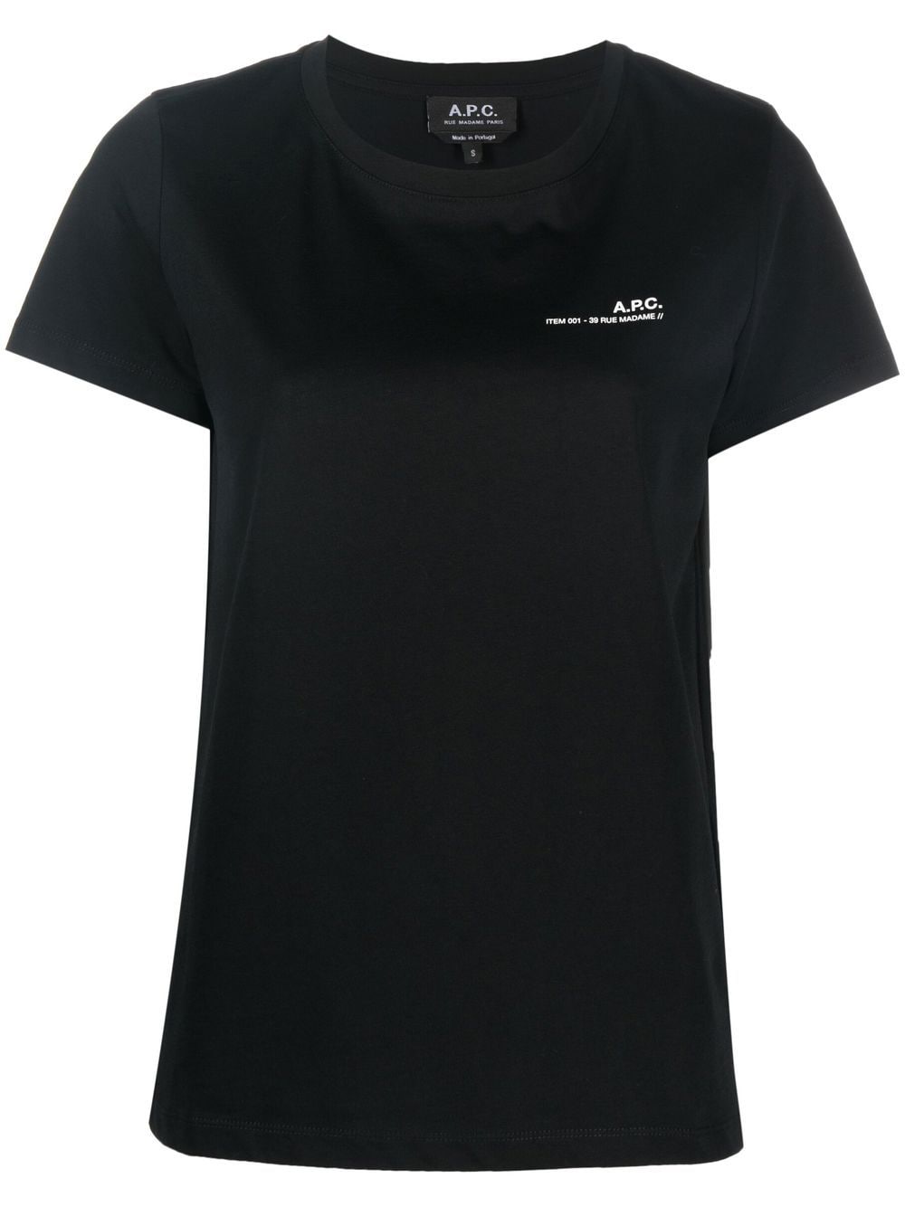 A.P.C. logo crew-neck T-shirt - Black von A.P.C.