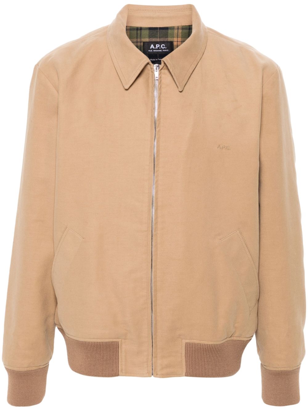 A.P.C. logo-embroidered jacket - Neutrals von A.P.C.