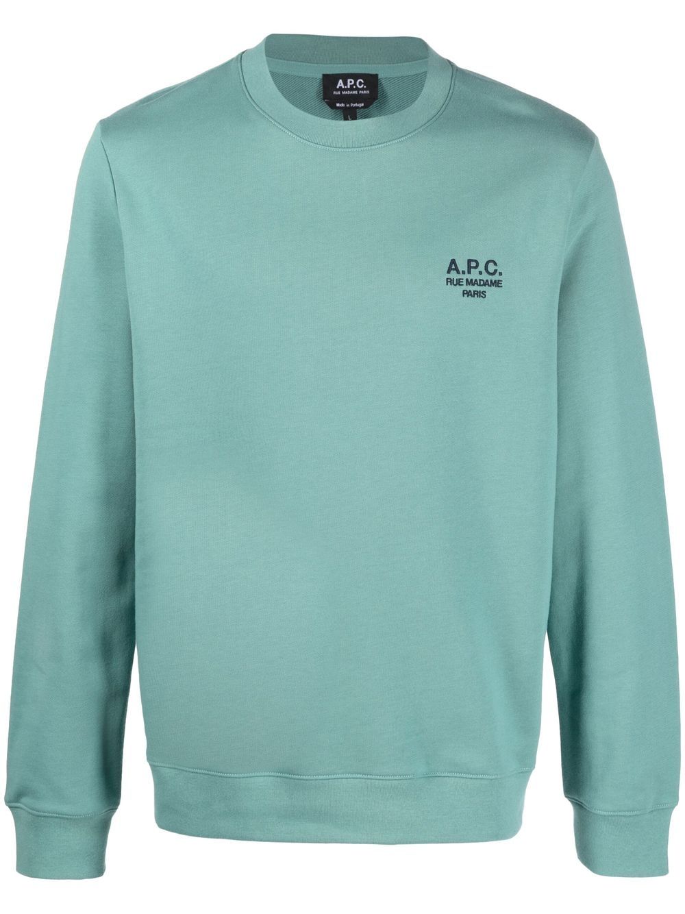 A.P.C. logo-embroidered sweatshirt - Green von A.P.C.