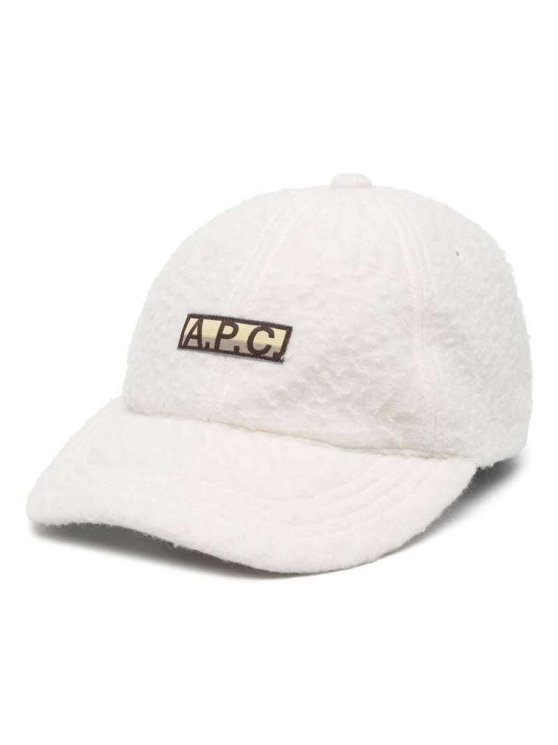 A.P.C. logo-patch cap - White von A.P.C.