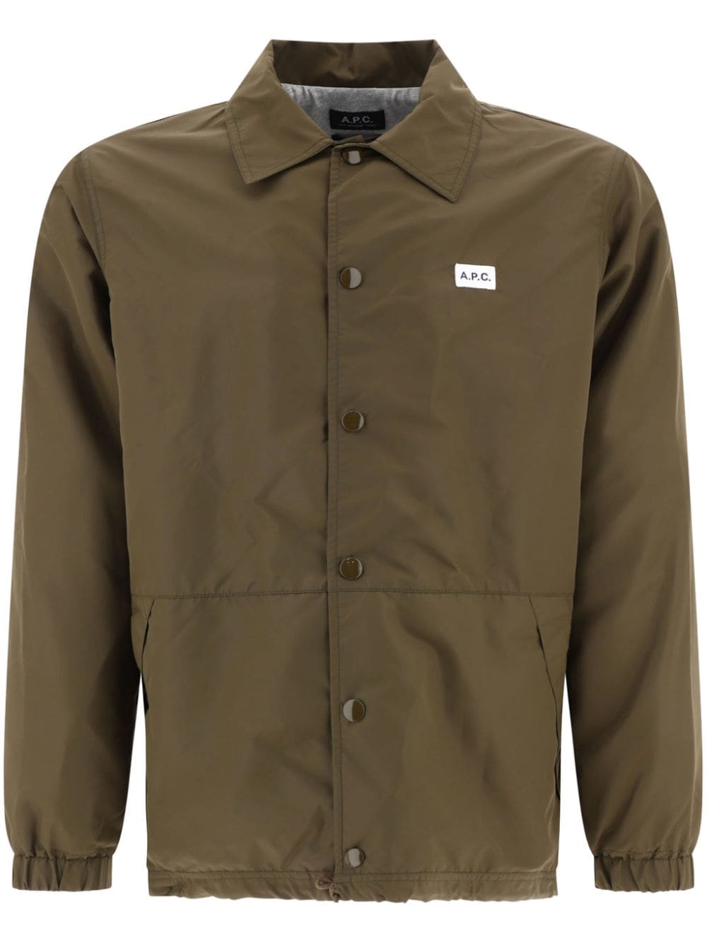 A.P.C. logo patch lightweight overshirt - Green von A.P.C.