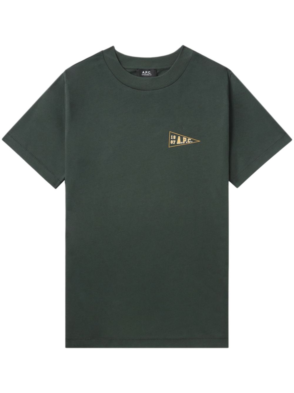 A.P.C. logo-print T-shirt - Green von A.P.C.