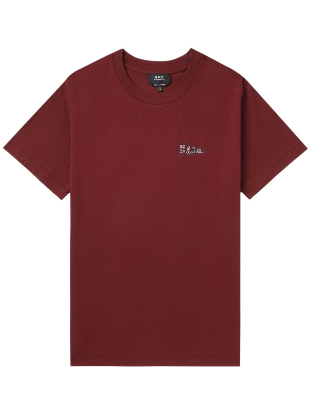 A.P.C. logo-print T-shirt - Red von A.P.C.