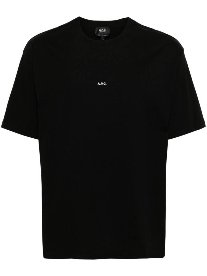 A.P.C. logo-print cotton T-shirt - Black von A.P.C.