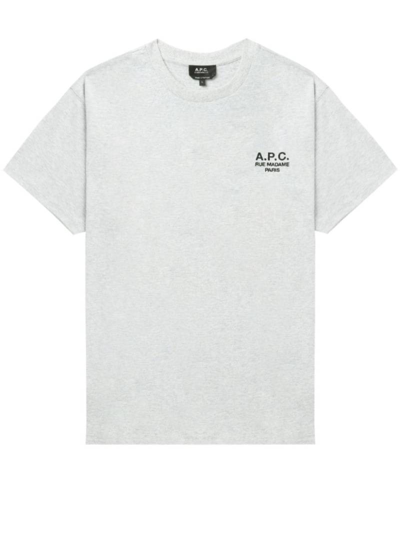 A.P.C. logo-print cotton T-shirt - Grey von A.P.C.