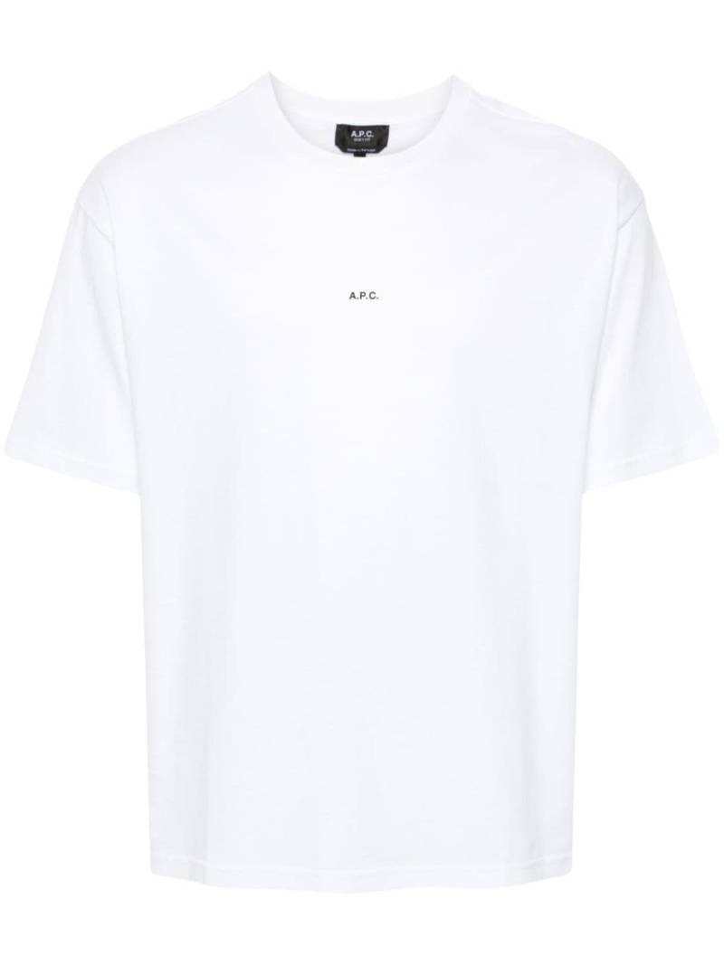 A.P.C. logo-print cotton T-shirt - White von A.P.C.