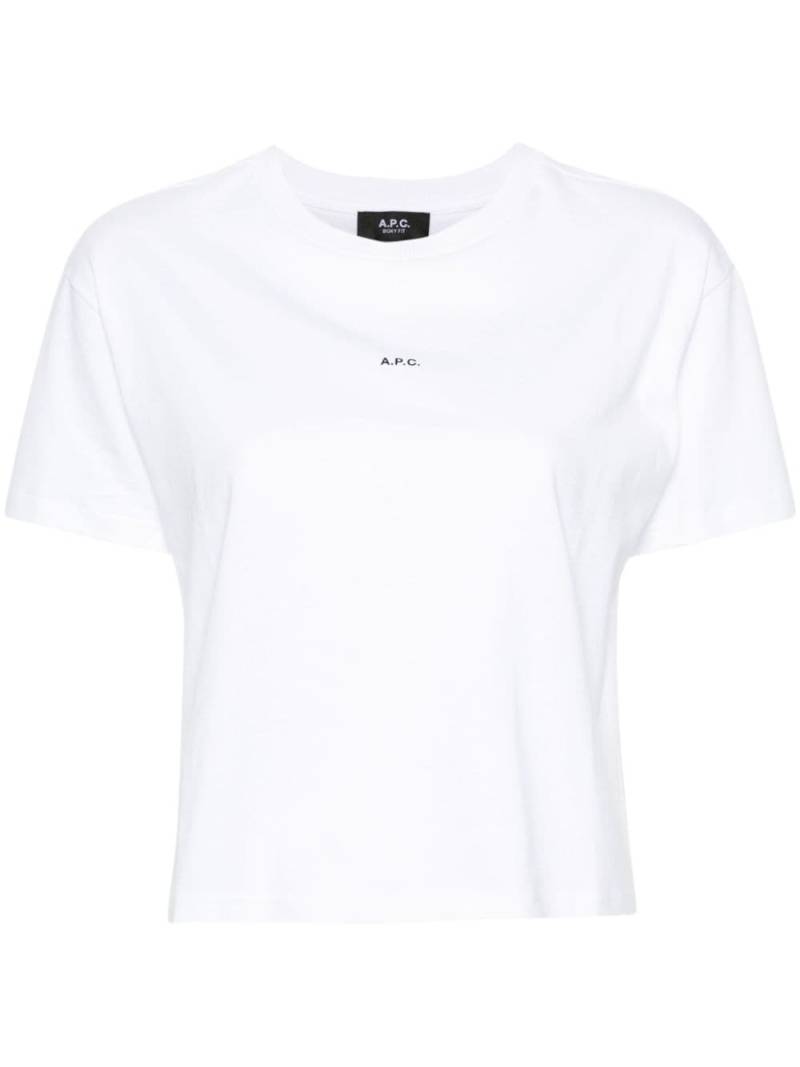 A.P.C. logo-print cotton T-shirt - White von A.P.C.