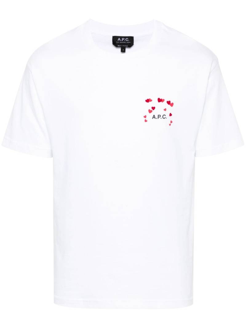 A.P.C. logo-print cotton T-shirt - White von A.P.C.