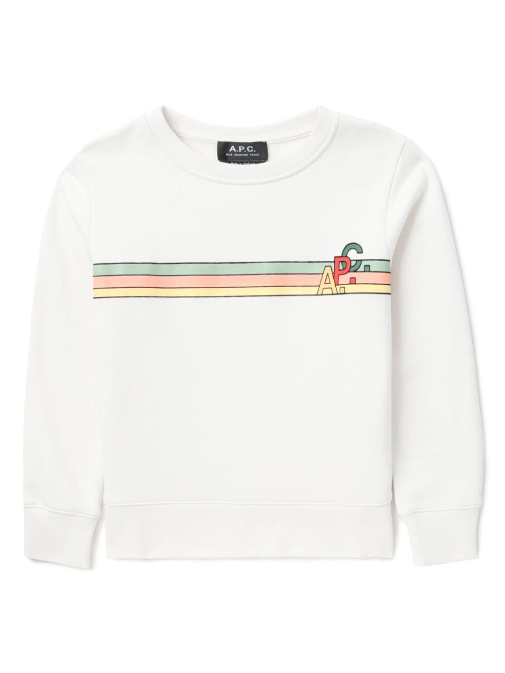 A.P.C. logo-print cotton sweatshirt - White von A.P.C.