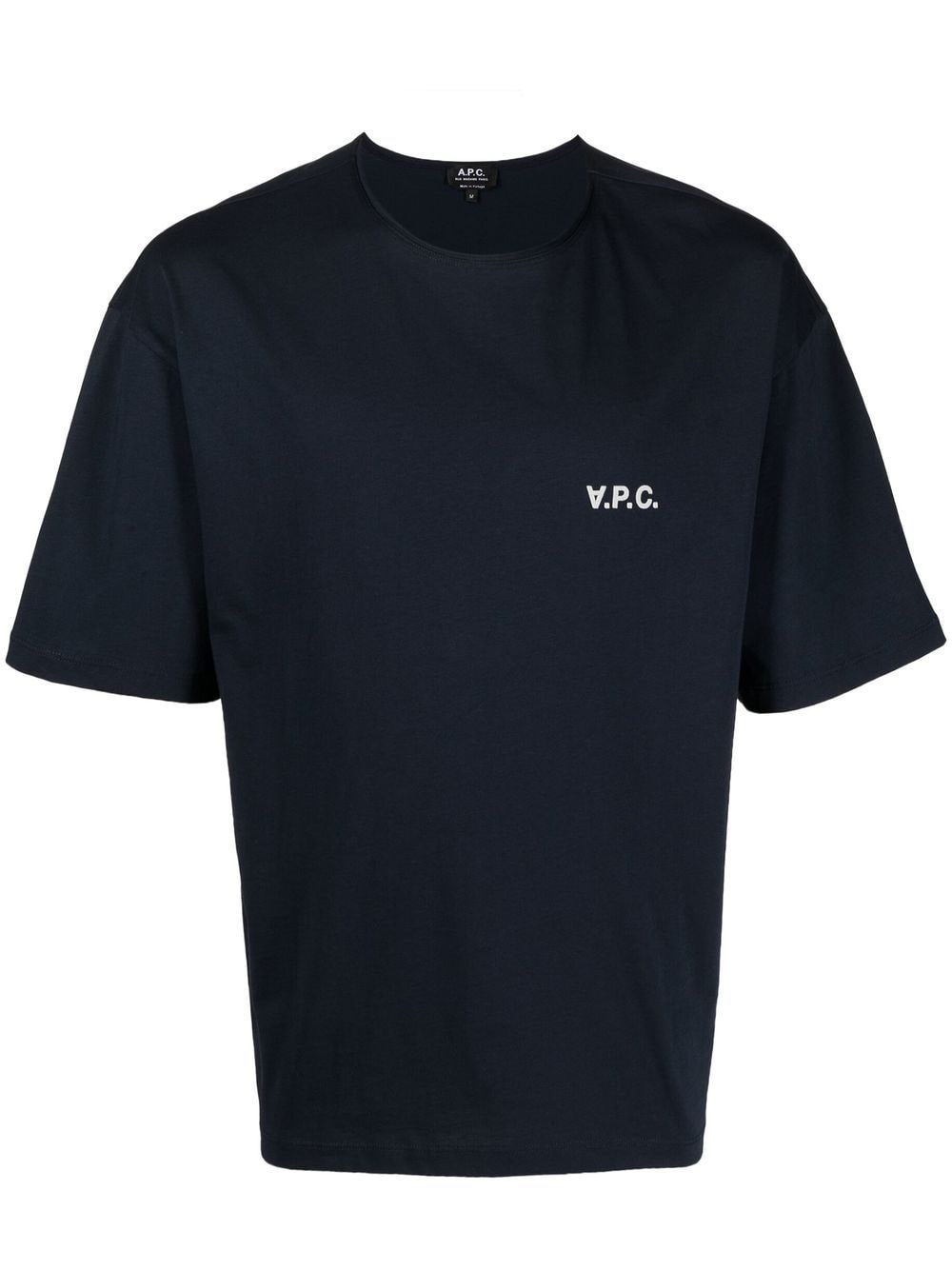 A.P.C. logo-print short-sleeve T-shirt - Blue von A.P.C.