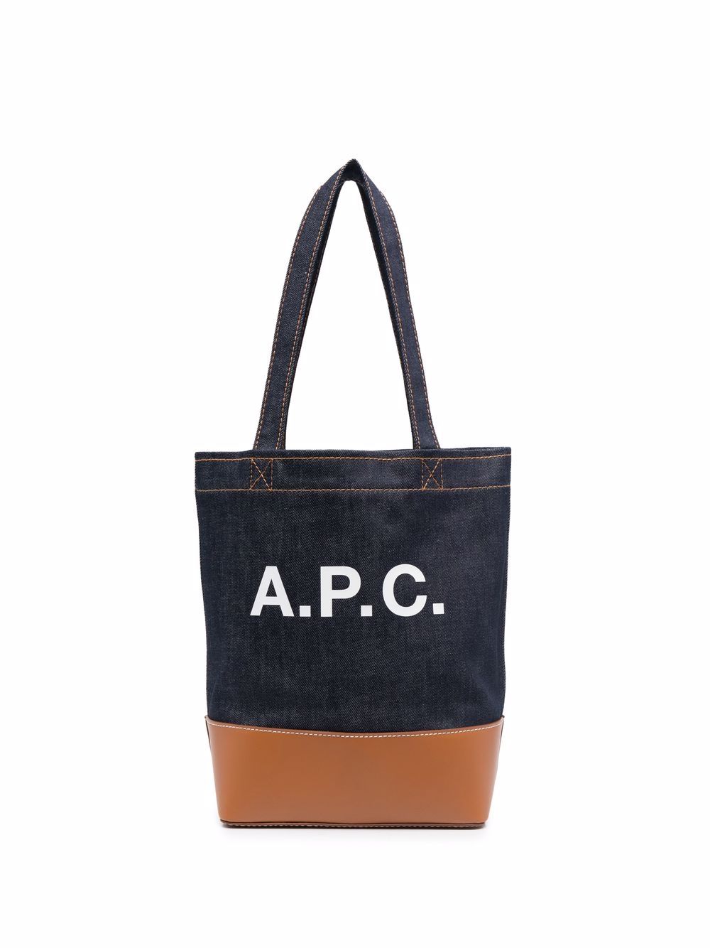 A.P.C. logo-printed tote - Blue von A.P.C.